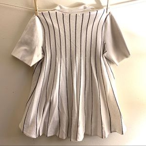 Collared white sweater top